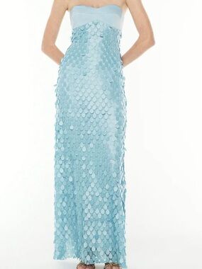 Manning Cartell Blue Strapless Maxi Dress